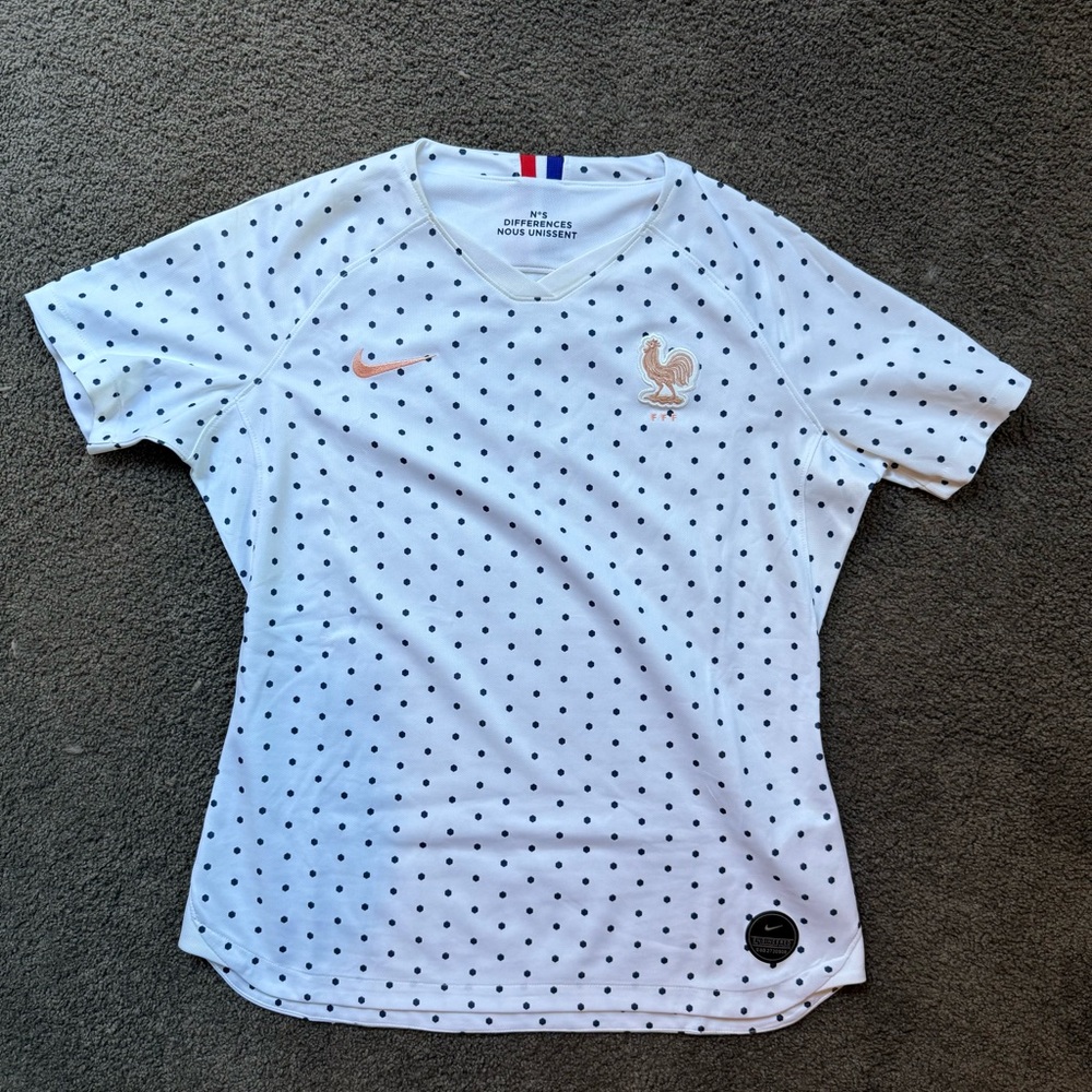 Nike France National Team Soccer Jersey Womens L 2019 Away Kit World Cup